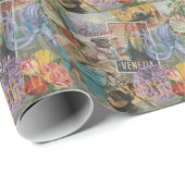 Venedig Italien Reisen Vintage Hübsche Kunst Geschenkpapier (Rolleneckpunkt)