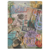 Venedig Italien Reisen Vintage Hübsche Kunst Klemmbrett (Rückseite)