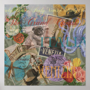 Venedig Italien Reisen Vintage Hübsche Kunst Poster