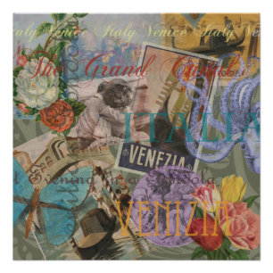 Venedig Italien Reisen Vintage Hübsche Kunst Poster