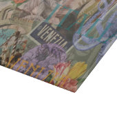 Venedig Italien Reisen Vintage Hübsche Kunst Schneidebrett (Ecke)