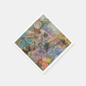 Venedig Italien Reisen Vintage Hübsche Kunst Serviette (Ecke)