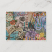 Venedig Italien Reisen Vintage Hübsche Kunst Visitenkarte (Rückseite)