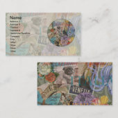 Venedig Italien Reisen Vintage Hübsche Kunst Visitenkarte (Vorne/Hinten)