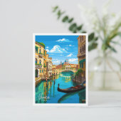 Venedig Italien Reisen Vintage Illustration Postkarte (Stehend Vorderseite)