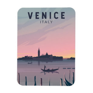 Venedig Italien Reisen Vintage Kunst Magnet