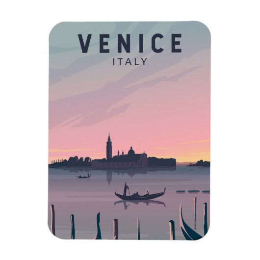 Venedig Italien Reisen Vintage Kunst Magnet (Vertikal)