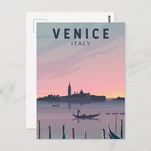 Venedig Italien Reisen Vintage Kunst Postkarte (Vorne/Hinten)