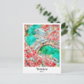 Venedig Italien Reisen Wasserfarben Sketch Hand ze Postkarte (Stehend Vorderseite)
