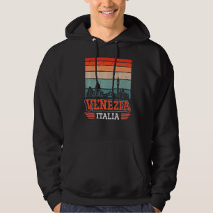 Venedig Italien Retro Vintag Sunset Skyline Venezi Hoodie