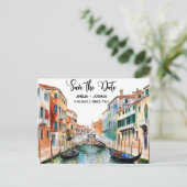 Venedig Italien Romantische Save the Date Postkarte (Stehend Vorderseite)