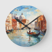 Venedig, Italien Runde Wanduhr (Vorderseite)