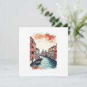 Venedig, Italien Save The Date (Stehend Vorderseite)