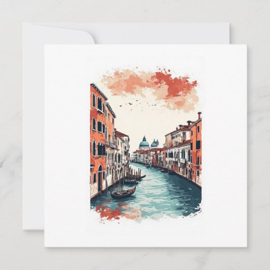 Venedig, Italien Save The Date (Vorderseite)