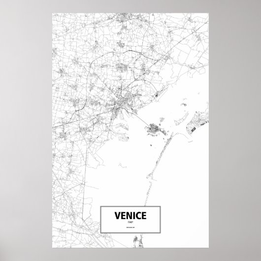 Venedig, Italien (schwarz auf weiß) Poster (Vorne)