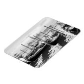 Venedig Italien Schwarz-Weiß-Landschaft Magnet (Linke Seite)