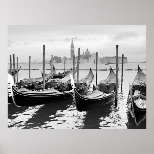 Venedig Italien Schwarz-Weiß-Landschaft P Triptych Poster (Vorne)