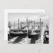 Venedig Italien Schwarz-Weiß-Landschaft Postkarte (Vorne/Hinten)