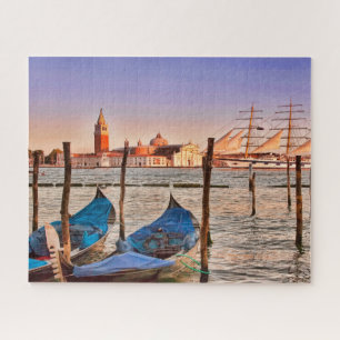 Venedig, Italien Segelboot mit Gondeln Puzzle