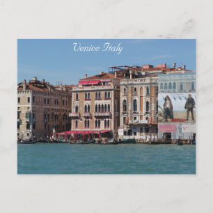 Venedig, Italien, Sidewalk Café, Gondola, Grand Ca Postkarte