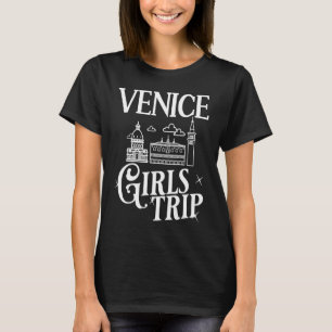 Venedig Italien Städtereise Skyline Karte T-Shirt