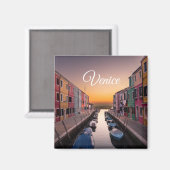 Venedig Italien | Text Bild Vorlage Magnet (Vorderseite/Rückseite)