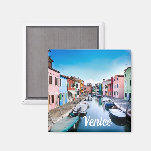Venedig Italien | Text- und Bildvorlage Magnet (Vorderseite/Rückseite)