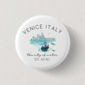 Venedig Italien Urlaubs-Souvenir Button (Vorderseite)