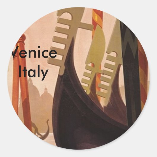 Venedig Italien, Venedig Italien Runder Aufkleber (Vorderseite)