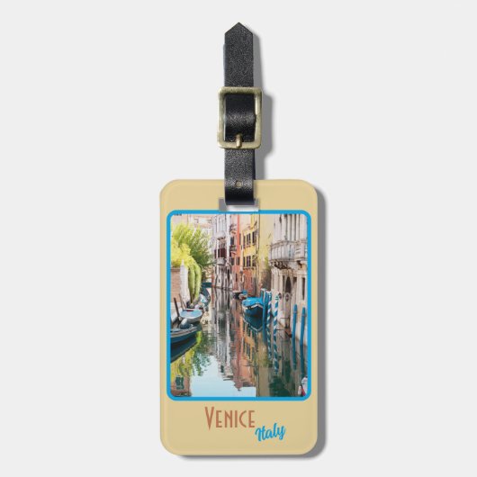 Venedig, Italien Vintage Gepäckanhänger (Vorderseite vertikal)