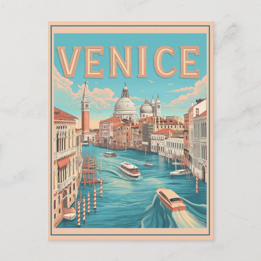 Venedig, Italien Vintage Postkarte (Vorderseite)