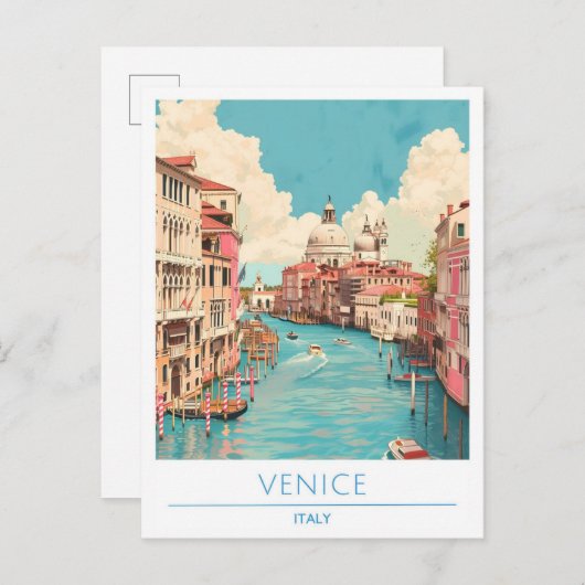 Venedig Italien Vintage Postkarte (Vorne/Hinten)