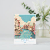 Venedig Italien Vintage Postkarte (Stehend Vorderseite)