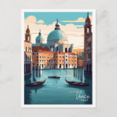 Venedig Italien Vintage Reise Illustration Postkarte (Vorderseite)