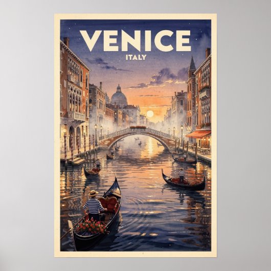 Venedig Italien Vintage Reise Poster (Vorne)