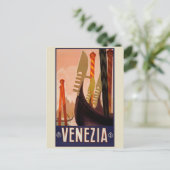 Venedig, Italien Vintage Reise Postkarte (Stehend Vorderseite)