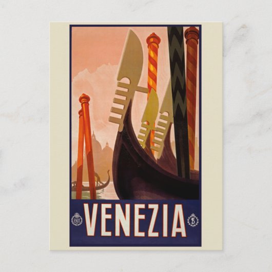 Venedig, Italien Vintage Reise Postkarte (Vorderseite)