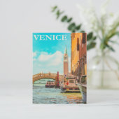 Venedig, Italien Vintage Reise Postkarte (Stehend Vorderseite)