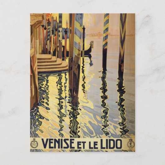 Venedig, Italien Vintage Reise Postkarte (Vorderseite)
