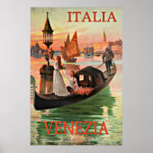 Venedig Italien Vintage Reiseplakat Poster (Vorne)