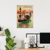 Venedig, Italien Vintage-Reiseposter Poster (Heimbüro)