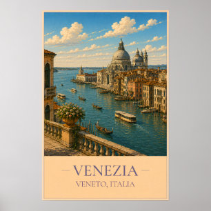 Venedig, Italien – Vintage-Reiseposter Poster