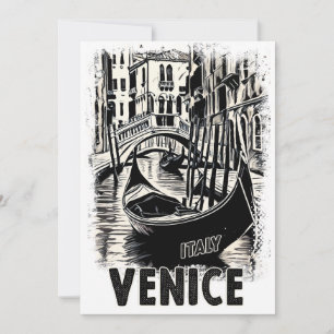 Venedig Italien Vintage-Reisepostkarte Retro-Kunst Feiertagskarte