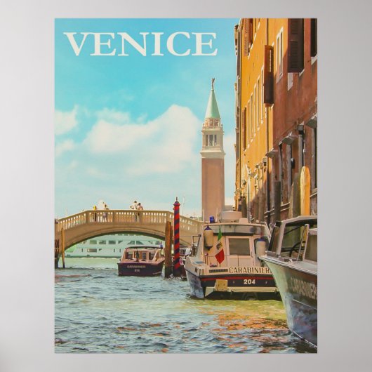 Venedig, Italien Vintage Travel Poster (Vorne)