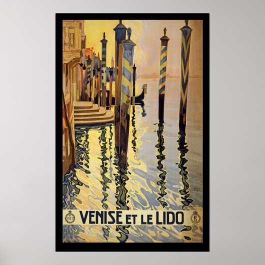 Venedig, Italien Vintage Travel Poster (Vorne)