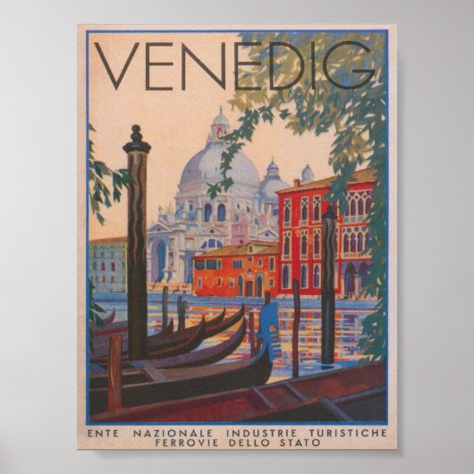 Venedig Italien Vintage Travel Poster (Vorne)