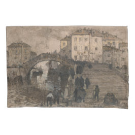 Venedig, Italien (Vintage Venezianische Landschaft Kissenbezug