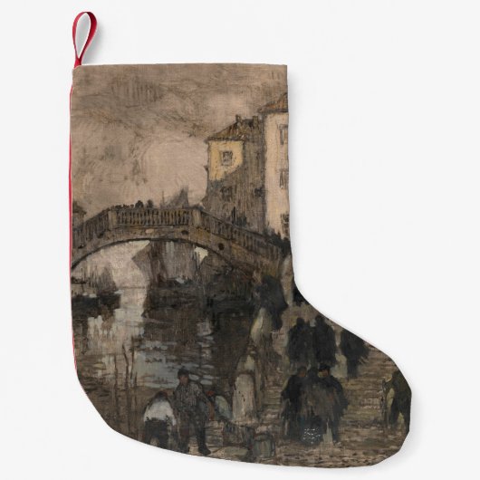 Venedig, Italien (Vintage Venezianische Landschaft Kleiner Weihnachtsstrumpf (Vorderseite)
