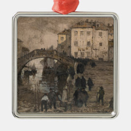 Venedig, Italien (Vintage Venezianische Landschaft Ornament Aus Metall