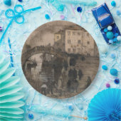 Venedig, Italien (Vintage Venezianische Landschaft Pappteller (Party)